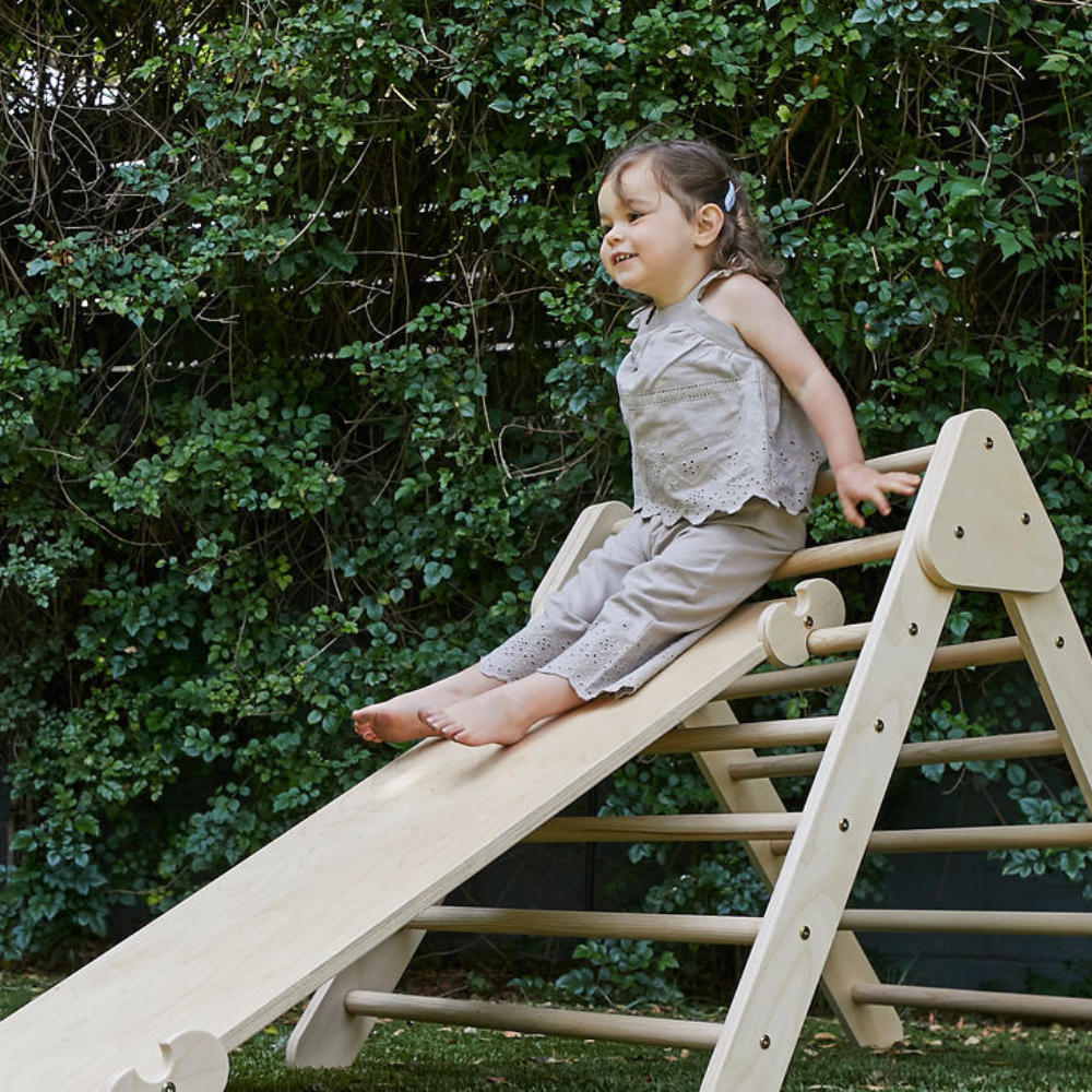 Pikler Wooden Rockwall & Slide Ramp