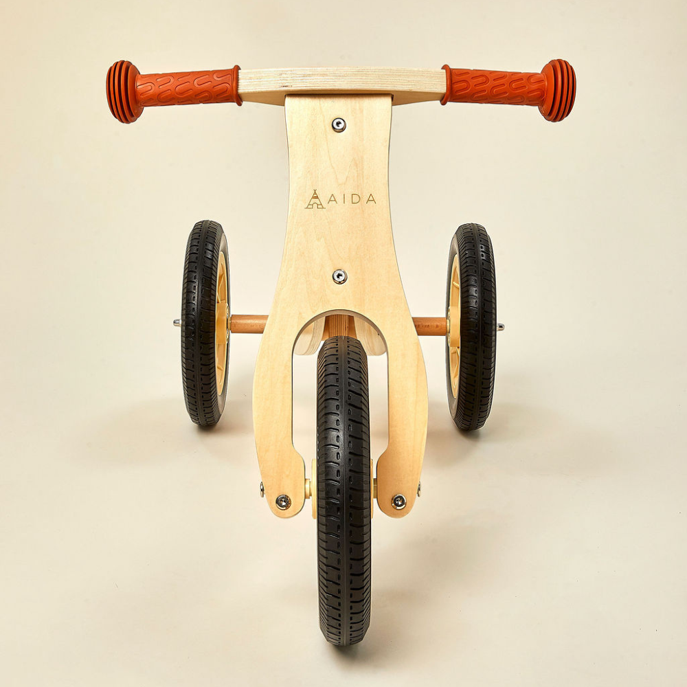 2-in-1 Mini Wooden Balance Bike