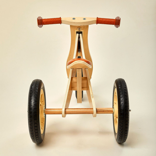 2-in-1 Mini Wooden Balance Bike