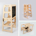 Load image into Gallery viewer, Wooden Montessori Learning Tower With Blackboard
